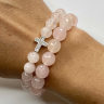 Set aus 2 rosa Quarz-Armbändern D4641