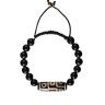 Geflochtenes Armband aus Achat mit Dzi-Perle D4914