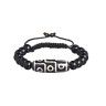 Geflochtenes Armband aus Achat mit Dzi-Perle D4914
