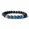 Armband aus vulkanischem Gestein und Jade D4774