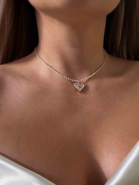 Weißer Choker 5327