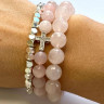 Set aus drei Armbändern aus natürlichen Steinen D4642