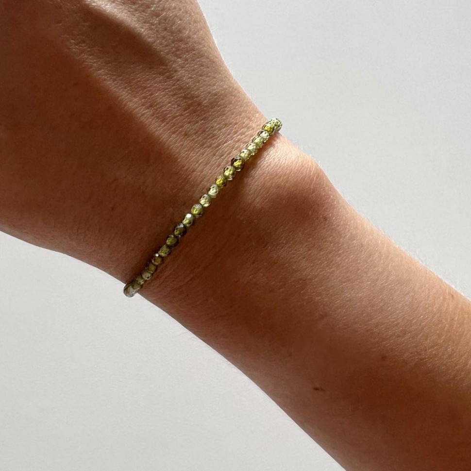 Grünes Zirkon-Armband D5084
