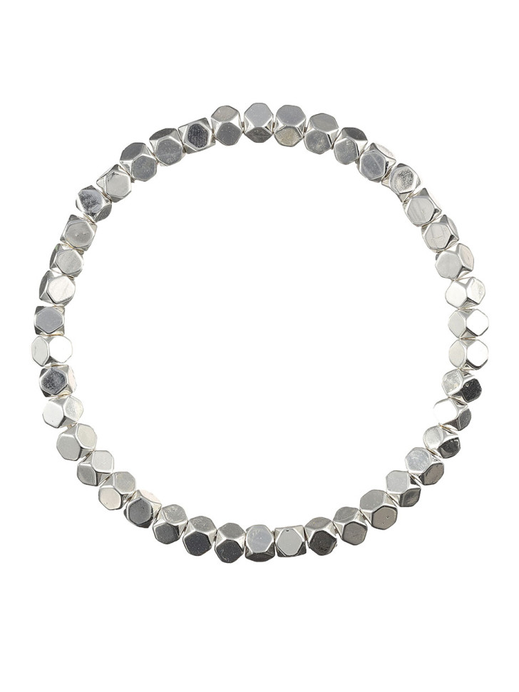 Silbernes Damen-Hämatit-Armband D4524