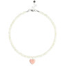 Perlmutt-Halsband mit Herzanhänger D4889