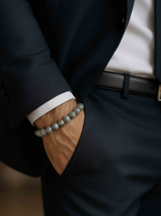 Men's bracelet with moonstone 4854