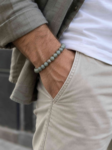 Herrenarmband aus Mondstein 4854