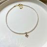 Perlenchoker mit Blumenanhänger D4941