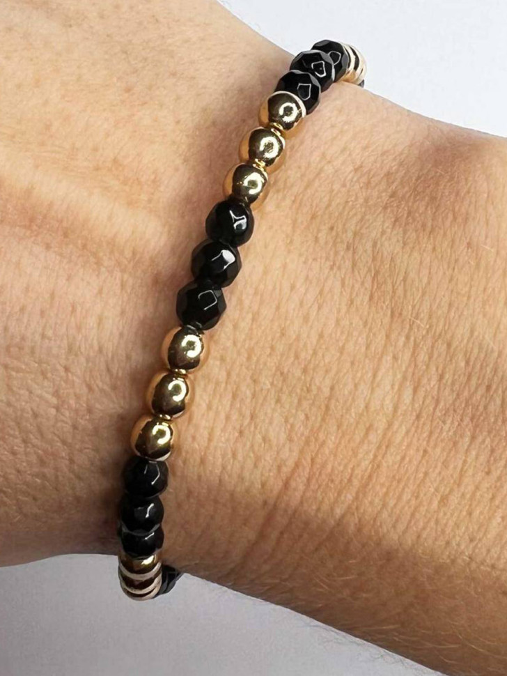 Dünnes Armband aus Steinen D4478