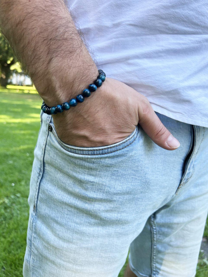 Armband aus Falkenauge D4857