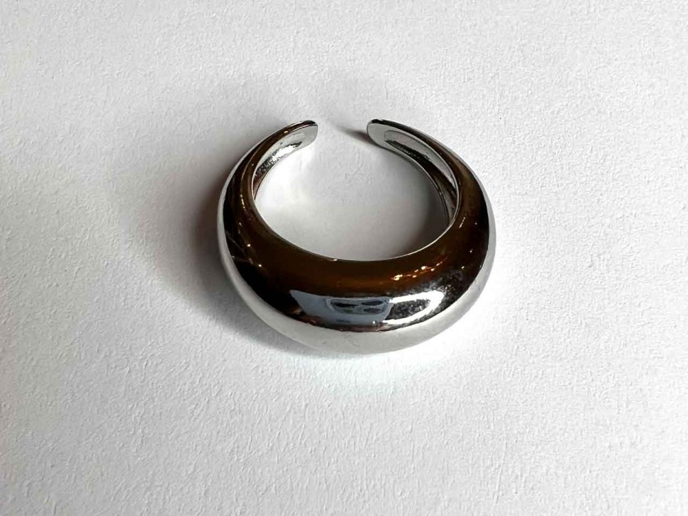 Gegossener Silberring in Silberfarbe D4936