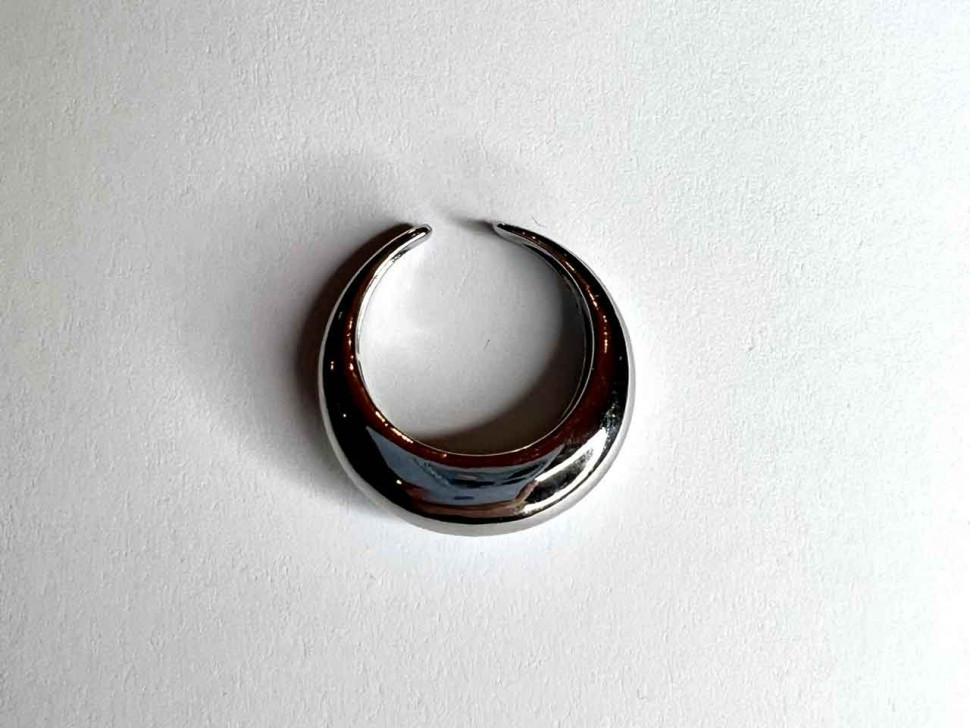 Gegossener Silberring in Silberfarbe D4936