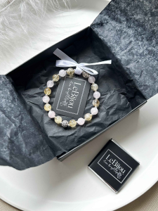 Lebijou Citrine and Rose Quartz Stone Bracelet 5591
