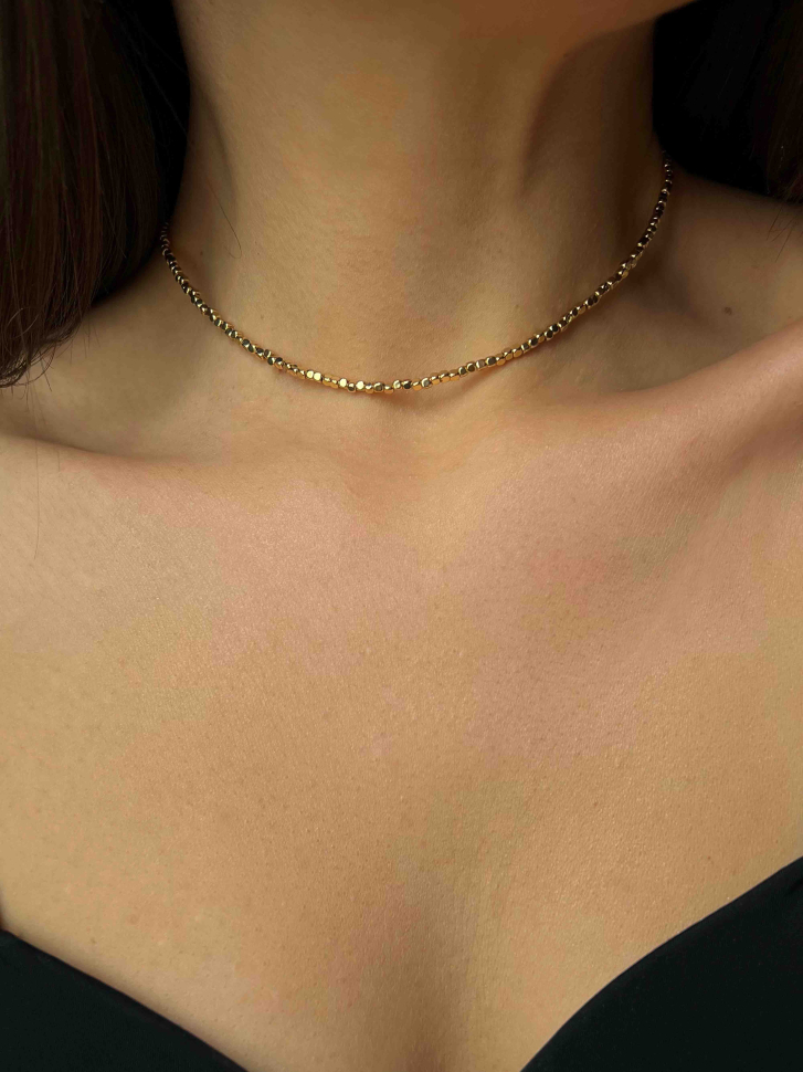 Goldener Hämatit-Choker D5022