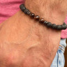 Armband aus schwarzem Stein D4450