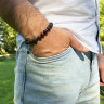 Armband aus schwarzem Stein D4450