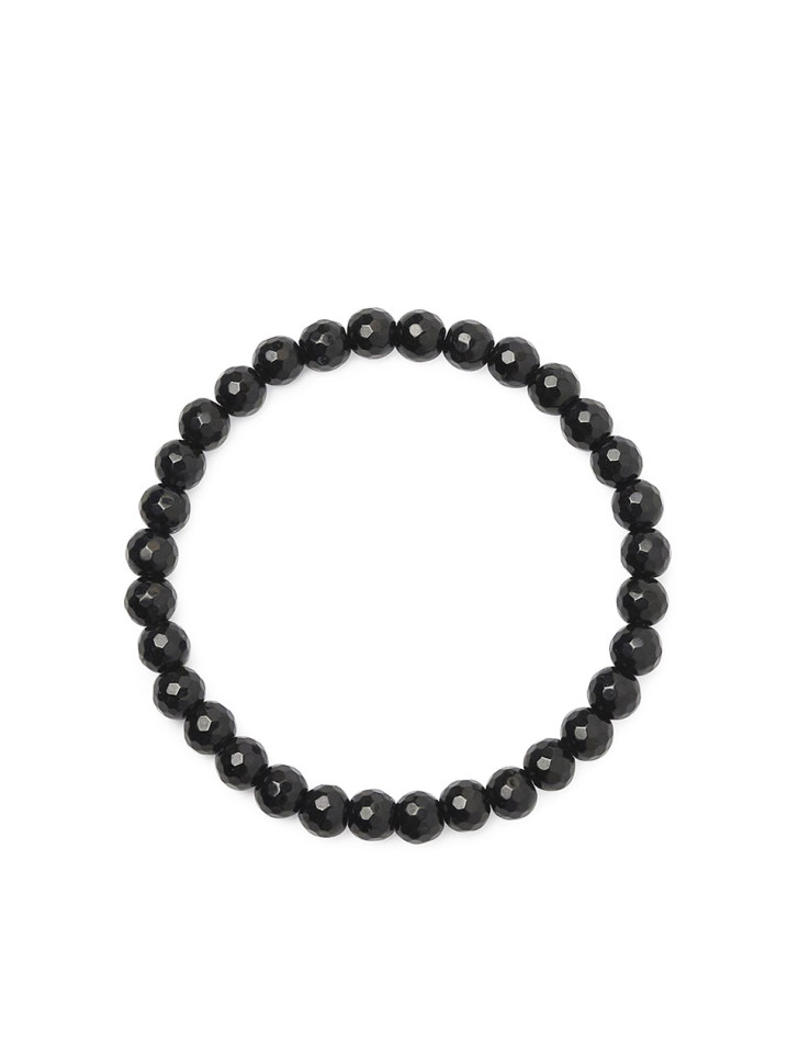 Schwarzes Damenarmband aus Achat D4605