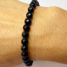 Schwarzes Damenarmband aus Achat D4605