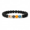 Herrenarmband aus vulkanischem Gestein D4506