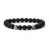 Herrenarmband aus vulkanischer Lava D4487
