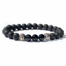 Herrenarmband aus vulkanischer Lava D4487