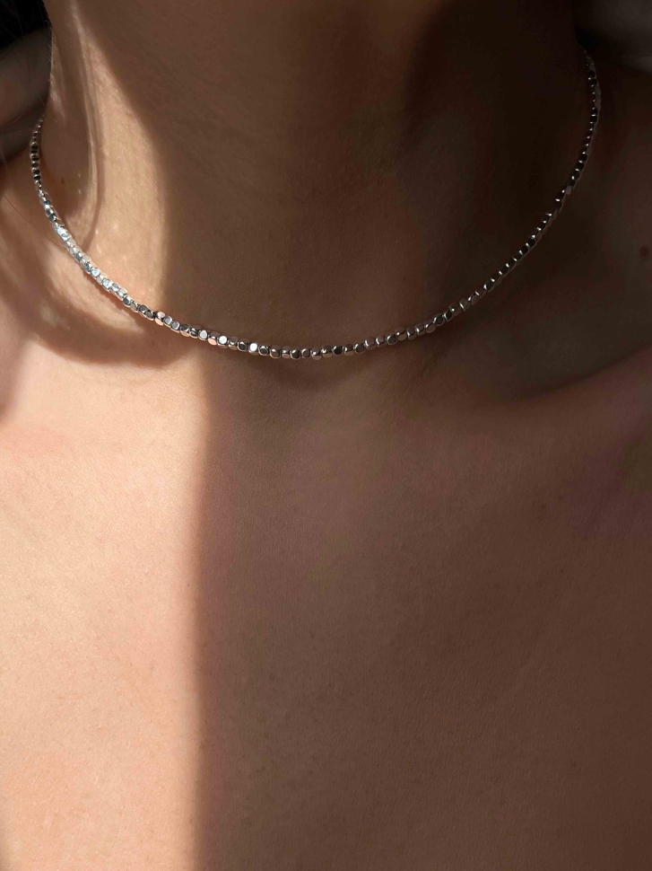 Silberner Choker D4698