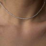 Durchsichtiger Choker aus natürlichen Steinen D4768