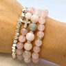 Rosa Set mit 4 Armbändern D4643