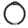 Damenarmband aus natürlichen Granatsteinen, zweifach gewickelt D4712