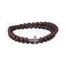 Damenarmband aus natürlichen Granatsteinen, zweifach gewickelt D4712