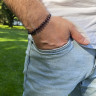Herrenarmband aus Granat D4676