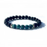 Herrenarmband aus natürlichem Lavastein und Achat D4500