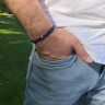 Herrenarmband aus Granatstein D4903