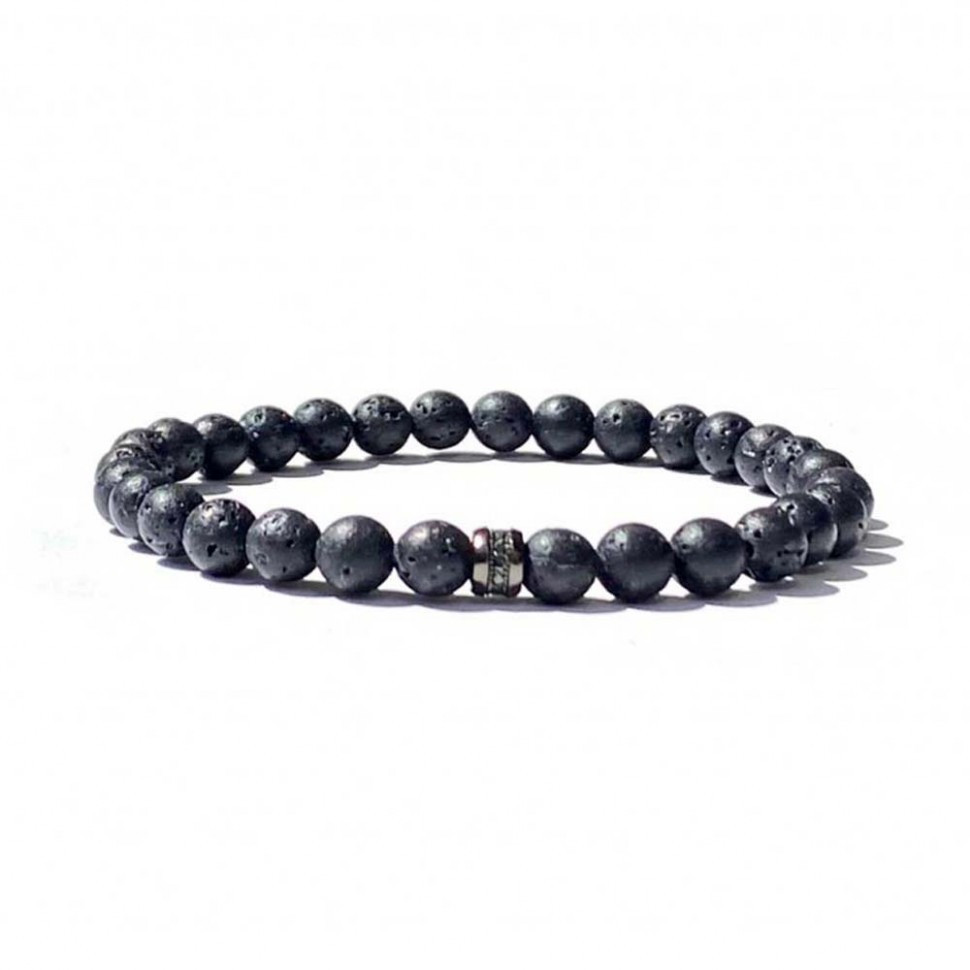 Schwarzes Herrenarmband D4452