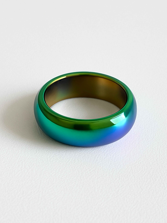 Multicolored hematite ring 5340