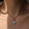 Dunkelvioletter Zirkonia-Choker D5076