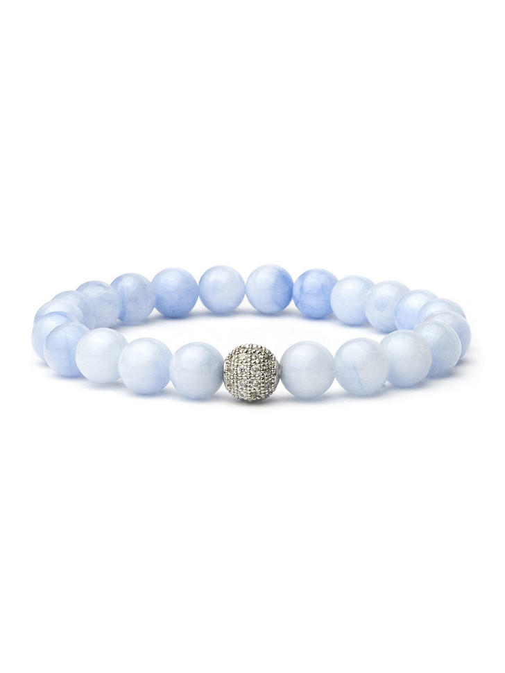 Aquamarin-Armband mit Perle D4913