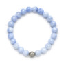 Aquamarin-Armband mit Perle D4913