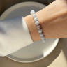 Aquamarin-Armband mit Perle D4913