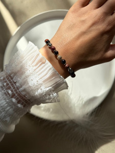 Aries Zodiac Gemstone Bracelet