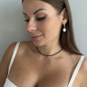 Schwarzer funkelnder Spinell-Choker D4702