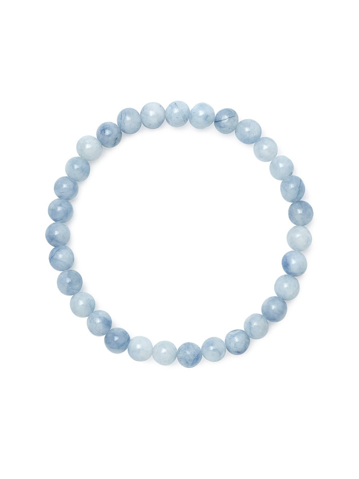 Aquamarin-Armband, dünn D4783