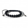 Geflochtenes Armband aus vulkanischer Lava D4667