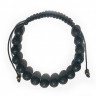 Geflochtenes Armband aus vulkanischer Lava D4667