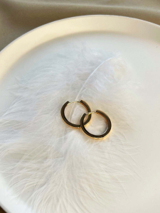 Round earrings in gold tone 5397