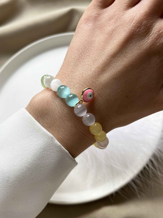Armband aus Selenit-Steinen 4553