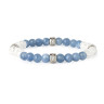 Aquamarin- und Bergkristall-Armband D4490