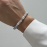 Aquamarin- und Bergkristall-Armband D4490