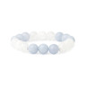 Aquamarin-Armband mit Bergkristall D4488
