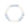 Aquamarin-Armband mit Bergkristall D4488